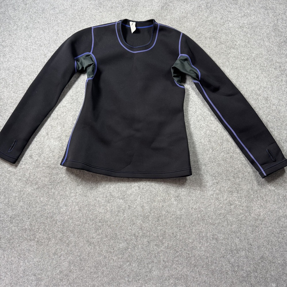 Sisyama Womens Los Angeles Sauna Top Medium Black Purple Thermal Neoprene - Picture 1 of 9